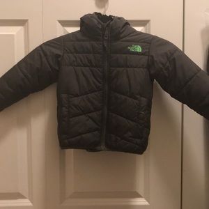 North face reversible puffer jacket
